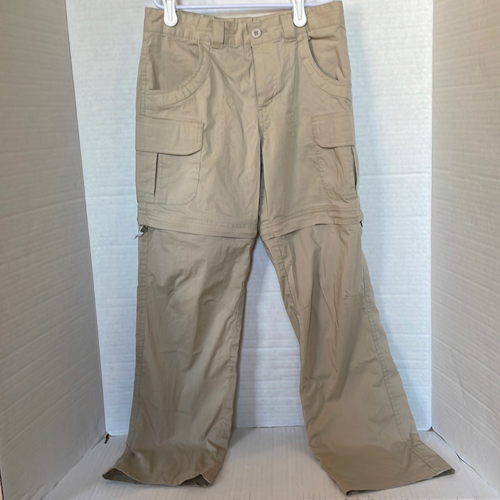 CQR Girl Khaki Hiking Pant Convertible to Shorts Size 10-12